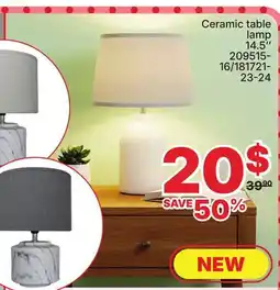 Rossy Ceramic table lamp 14.5'' offer
