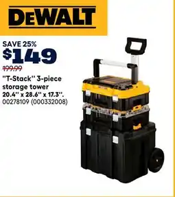 RONA DEWALT T-Stack 3-piece storage tower 20.4 x 28.6 x 17.3 offer