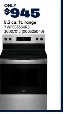 RONA Whirlpool 5.3 cu. ft. range offer