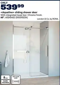 RONA Aqualine sliding shower door offer
