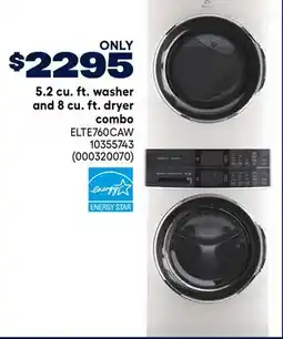 RONA 5.2 cu. ft. washer and 8 cu. ft. dryer combo offer