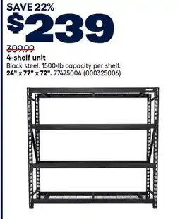 RONA 24 x 77 x 72 4-shelf unit offer