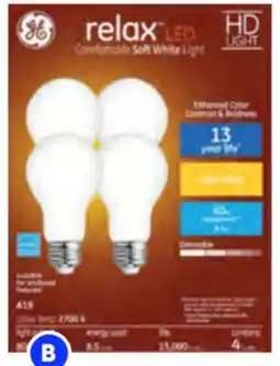 RONA GE Relax 4-pack A19 LED bulbs offer
