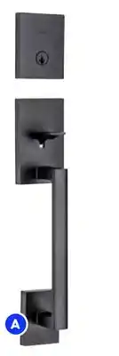 RONA San Clemente, matte black finish door levers offer