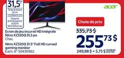 Walmart Acer Nitro XZ320Q 31.5 Full HD curved gaming monitor offer