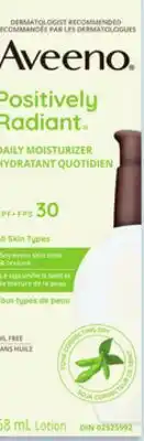 Walmart Aveeno Positively Radiant daily moisturizer SPF 30 offer