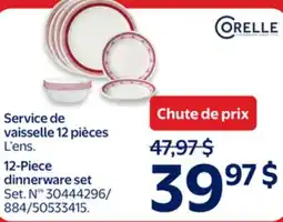 Walmart 12-Piece dinnerware set offer