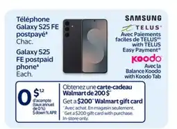 Walmart Galaxy S25 FE postpaid phone‡ offer