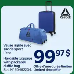 Walmart Hardside luggage with packable duffle bag offer