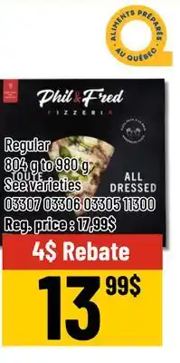 Mayrand Phil & Fred pizzeria Pizza offer