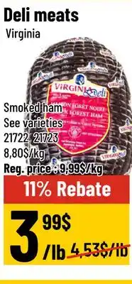 Mayrand Virginia Deli meats Smoked ham offer