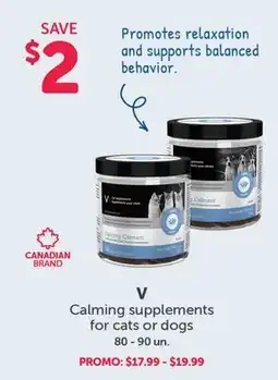 Mondou Calming supplements for cats or dogs offer
