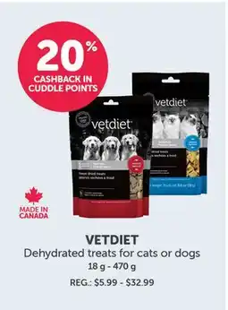 Mondou VETDIET Dehydrated treats for cats or dogs offer
