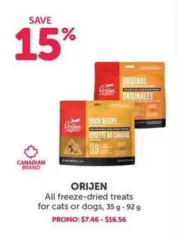 Mondou ORIJEN All freeze-dried treats for cats or dogs offer