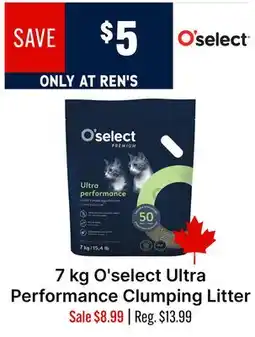 Ren’s Pets Depot O'select Ultra Performance Clumping Litter offer