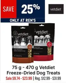Ren’s Pets Depot Vetdiet Freeze-Dried Dog Treats offer