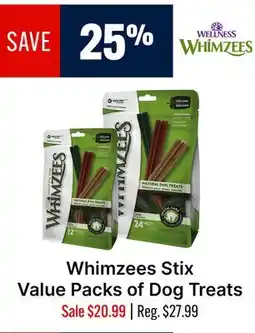 Ren’s Pets Depot Whimzees Stix Value Packs of Dog Treats offer