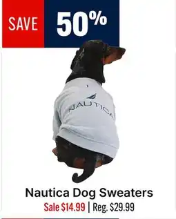 Ren’s Pets Depot Nautica Dog Sweaters offer