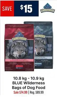 Ren’s Pets Depot BLUE Wilderness Bags of Dog Food offer