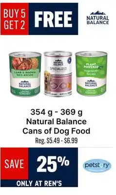 Ren’s Pets Depot Natural Balance Cans of Dog Food offer