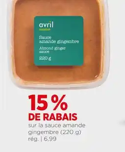 Avril sauce amande gingembre offer