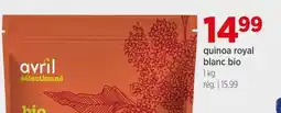 Avril quinoa royal blanc bio offer