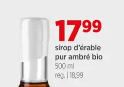 Avril Sirop d' érable pur ambré bio offer
