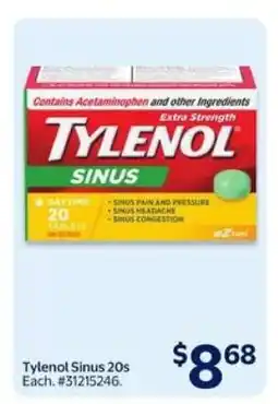 Walmart Tylenol Sinus 20s offer
