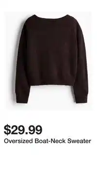 H&M Oversized Boat-Neck Sweater offer