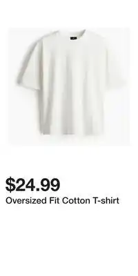 H&M Oversized Fit Cotton T-shirt offer
