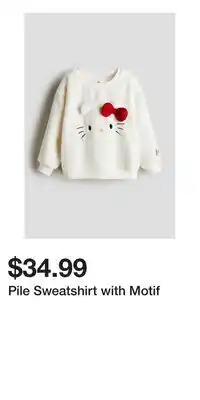 H&M Pile Sweatshirt with Motif offer