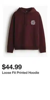 H&M Loose Fit Printed Hoodie offer