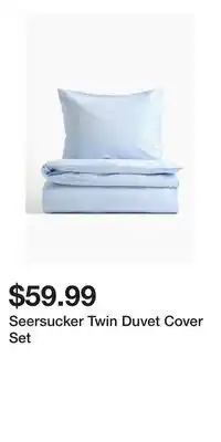 H&M Seersucker Twin Duvet Cover Set offer