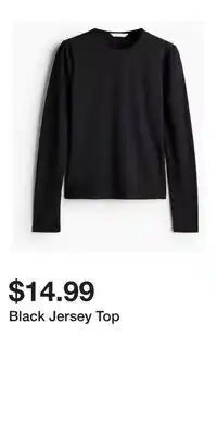 H&M Black Jersey Top offer