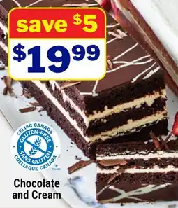 M & M Food Market TOO TALL Chocolate and Cream Cake offer