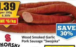 Starsky Wood Smoked Garlic Pork Sausage Swojska offer