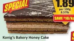 Starsky Konig's Bakery Honey Cake offer