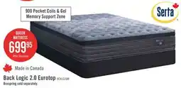 The Brick Serta Back Logic 2.0 Eurotop Firm Queen Mattress offer