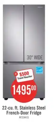 The Brick Samsung 30 22.1 Cu. Ft. French-Door Refrigerator - Stainless Steel - RF22A4111SR/AA offer