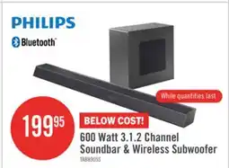 The Brick PHILLIPS 3.1.2 CH Bluetooth Dolby Digital Soundbar with Wireless Subwoofer (TAB8905/37) offer