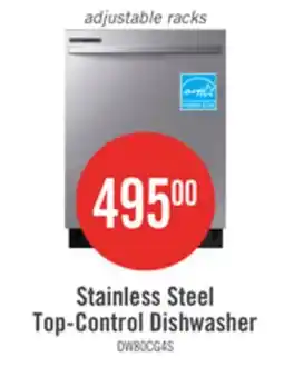 The Brick Samsung 24 53 dBA Built-In Top-Control Dishwasher with Hybrid Tub - DW80CG4021SRAA offer