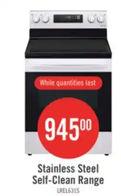 The Brick LG 6.3 Cu. Ft. Smart Electric Range with EasyClean - Stainless Steel - LREL6321S offer