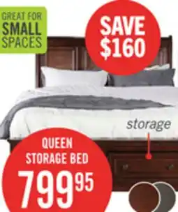The Brick Chelsea Platform Storage Bed with Headboard & Frame, Cherry Brown - Queen Size offer