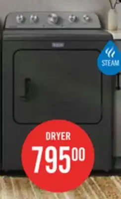 The Brick Maytag 7.0 Cu. Ft. Pet Pro Electric Dryer - Volcano Black - YMED5605RU offer