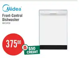 The Brick Midea 24 Front-Control Dishwasher with Interior Light - MDF24P2BWW offer