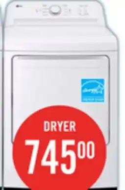 The Brick LG 7.3 Cu. Ft. Electric Dryer - White - DLE6100W offer