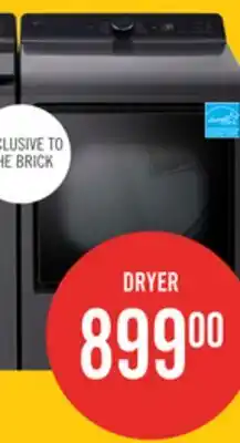 The Brick LG 7.3 Cu. Ft. Electric Dryer with AI Sensing and ThinQ - Platinum Black - DLE8200L offer