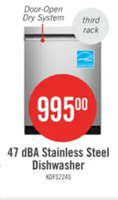 The Brick KitchenAid 24 47 dBA Dishwasher with Third Level Utensil Rack PrintShield Stainless - KDFS224SPS offer