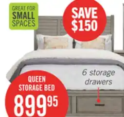 The Brick Levi Platform Storage Bed with Headboard & Frame, Wooden, Drift Grey - Queen Size offer
