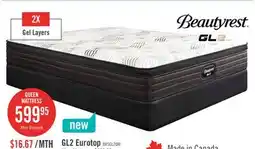 The Brick Beautyrest GL2 Eurotop Firm Queen Mattress offer